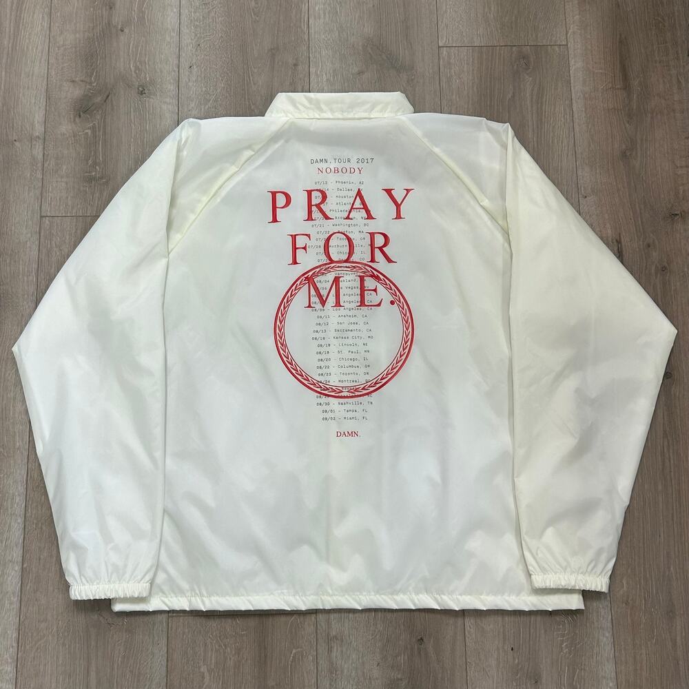 Kendrick Lamar Damn. Tour 2017 Nobody Pray For Me Concert Windbreaker size XL B2